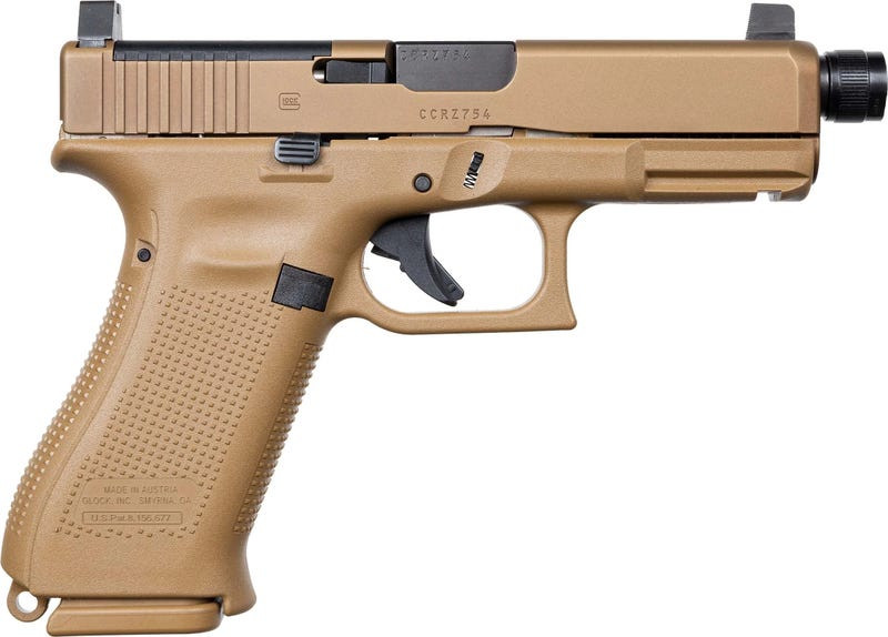 GLOCK G19X VMOS 9MM PISTOL SEMI-AUTO 4.02IN FDE THREADED BARREL 1