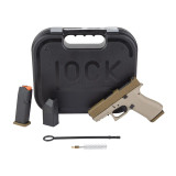 GLOCK 43X 9MM SEMI-AUTO PISTOL 3.39IN MOSK TWO TONE TAN 2-10RD MAGS