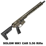 Sons of Liberty Gun Works SOLGW MK1 RECCE Rifle - 5.56 Semi-Auto Rifle 14.5" P&W Barrel, 13.75 Engraved MK1 Rail, GrayAnodized