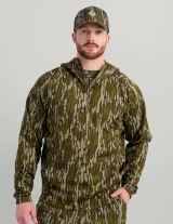Nomad Outdoor Spire 1/2 Zip Camo Hoodie in Mossy Oak Bottomland