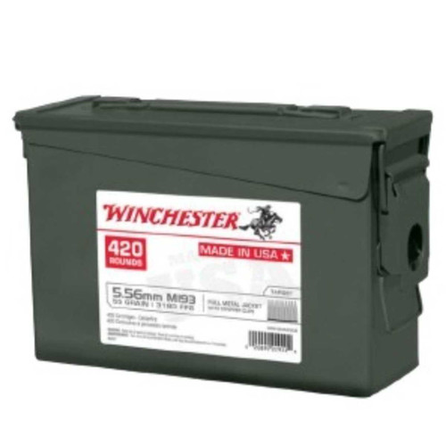 BROWNING WINCHESTER M193 5.56MM 55GR 420RDS FMJ AMMO CAN WIN-WM193420CS