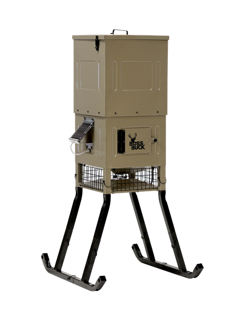 GSM - BOSS BUCK Boss Buck 300lb Stand & Fill Sled Feeder W/ Diverter Plate & Solar Panel BUCK-BB-SF300SLEDK
