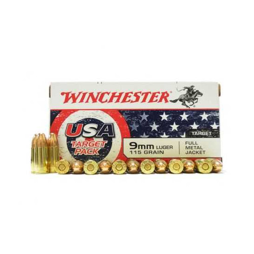 WINCHESTER WINCHESTER USA TARGET PACK 9MM 115GR FMJ 50RD WINCH-USA4172