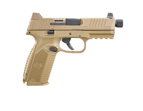 FN AMERICA FN 509 Tactical Handgun 9mm Luger 17rd & 24rd Magazines (2) 4.5" Threaded Barrel FDE NMS - 66-100373 FN-66-100373