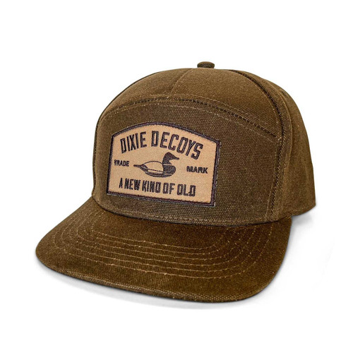 DIXIE DECOY WAXED CANVAS 7-PANEL HAT DIXDEC-WAX7PNL