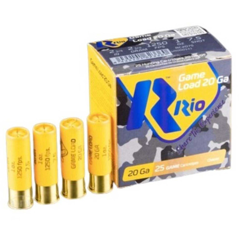 RIO AMMO RIO AMMO GAME LOAD BULK CASE 20GA 2 3/4IN 1OZ 7.5SHOT 250RDS RIO-BULK CASE-RC208