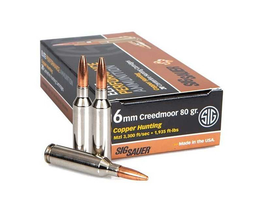 SIG SAUER SIG SAUER ELITE PERFORMANCE HUNTING 6MM CREED 80GR HP 20RDS SIG-E6MMCH1-20