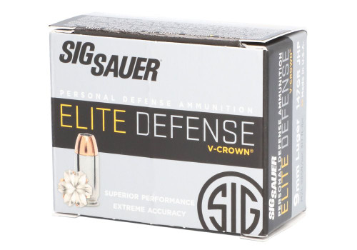 SIG  SAUER ELITE V-CROWN  9MM 147GR JHP 20RD