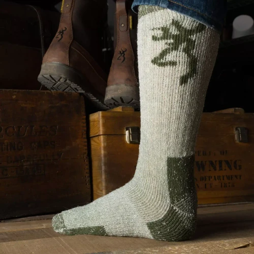 BROWNING BROWNING HEAVYWEIGHT WOOL BOOT SOCKS XL 2PK BROWN-K000017830105