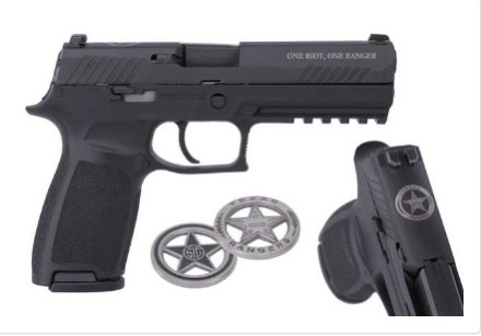 SIG P320 TEXAS RANGER TALO EDITION 9MM PISTOL SEMI-AUTO 4.7IN BLACK 2-17RD MAGS