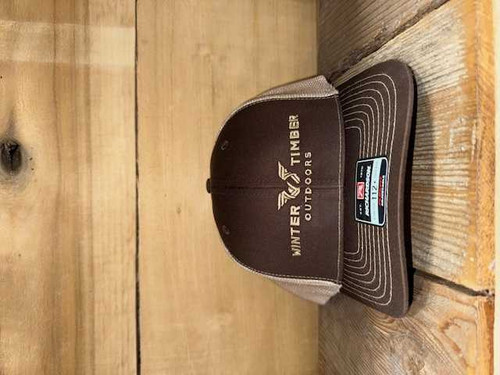 WINTER TIMBER 112+ BROWN/KHAKI R-FLEX ADJ CREAM COLOR WTO LOGO TEXT 112PL-BNK-RFA
