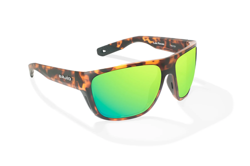 BAJIO LAS ROCAS BROWN TORTOISE MATTE GREEN MIRROR GLASS BAJIO-ROC481112