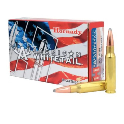 HORNADY AMERICAN WHITETAIL INTERLOCK SPIRE 308WIN 150GR SOFTPOINT 20RDS