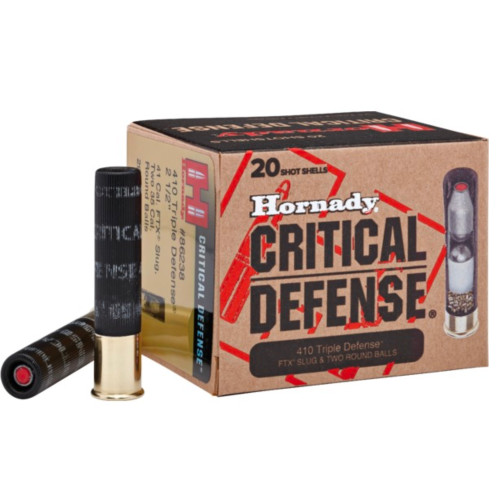 HORNADY TRIPLE DEFENSE 410GA 2-1/2IN 2PEL SLUG 20RDS