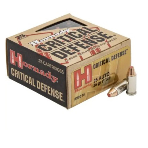 HORNADY CRITICAL DEFENSE 25AUTO 35GR FTX 25RD