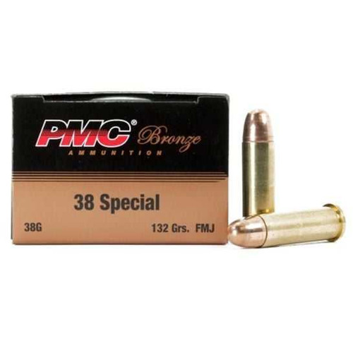 PMC PMC Bronze 38Special 132gr Full Metal Jacket 50 Per Box/20 Case - 38G PMC-38G