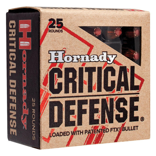 HORNADY CRITICAL DEFENSE  38SPCL+P 110GR FTX 25RD