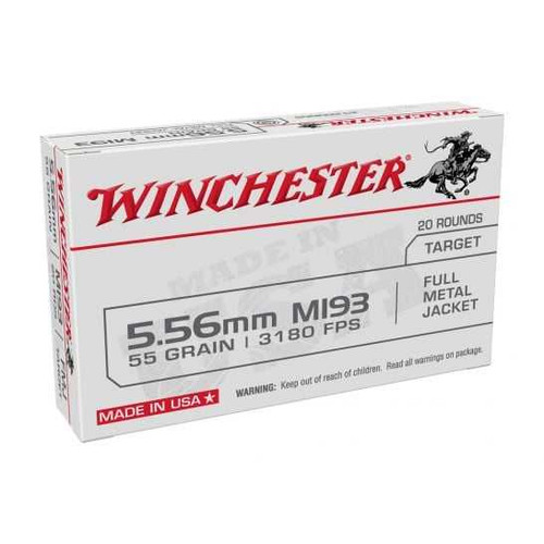 WINCHESTER WINCHESTER TARGET AND RANGE 5.56 55GR FMJ 20RDS WIN-WM193