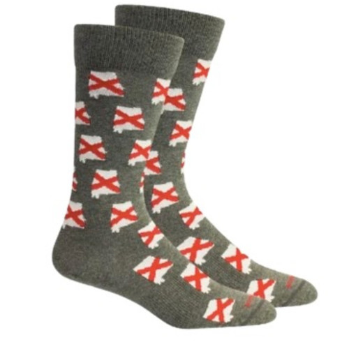 WILSON BROWN BAMA SOCKS 8.5-12 GREY/HEATHER