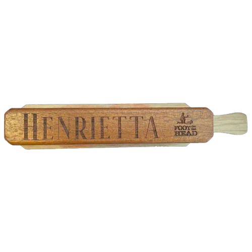 FOOT ON DA HEAD HENRIETTA BOX CALL HICKORY LID & MOHAGONY BODY FODH-HENRIETTA