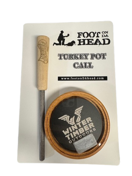 FOOT ON DA HEAD Foot on Da Head Custom Winter Timber Outdoors Pot Call FODH-WTOPOTCALL