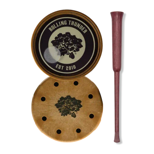 ROLLING THUNDER Rolling Thunder Game Calls Thunderdome Crystal Pot Turkey Call with Purpleheart Striker RTGC-TCP-TDC
