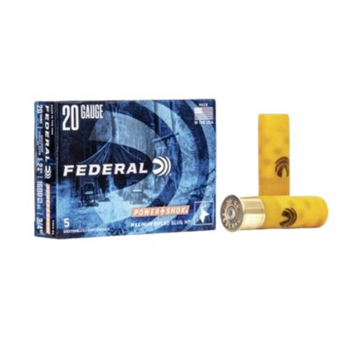 FEDERAL FEDERAL PREMIUM POWER SHOK 20GA 2.75IN 328GR SLUG 5RDS FEDRL-F203 RS