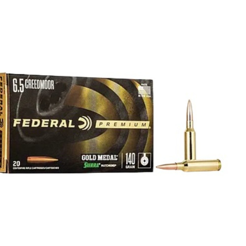 FEDERAL GOLD MEDAL SIERRA MATCHKING 6.5CREED 140GR HP 20RDS