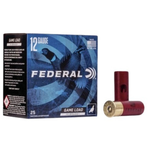 FEDERAL GAME-SHOK UPLAND HIGH BASS 12GA 2.75IN 1.75OZ 6SHOT 25RDS