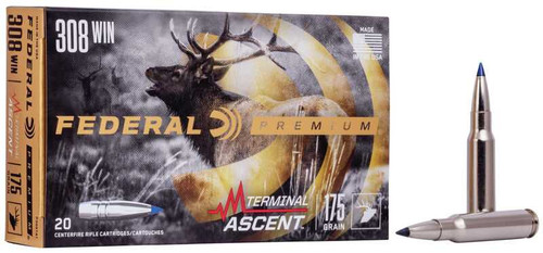 FEDERAL FEDERAL PREMIUM TERMINAL ASCENT 308WIN 175GR BALLISTICTIP 20RDS FEDRL-P308TA1