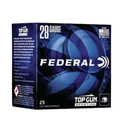 FEDERAL FEDERAL TOP GUN 28GA 2.75IN 3/4OZ 7.5SHOT 25RD FEDRL-TGS2821 7.5