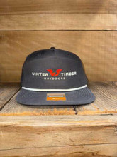 WINTER TIMBER UMPQUA CHARCOAL W/WHITE ROPE HAT WTO-256-CHW-A