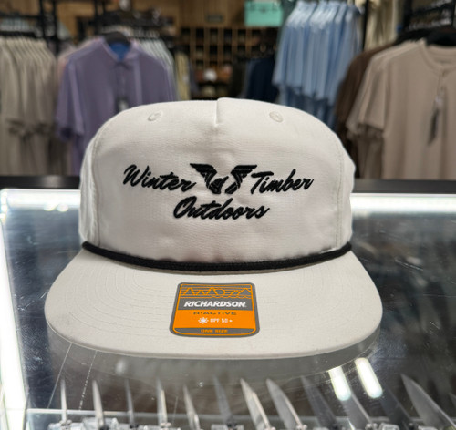 WINTER TIMBER UMPQUA WHITE W/BLACK ROPE HAT WTO-256-W-A