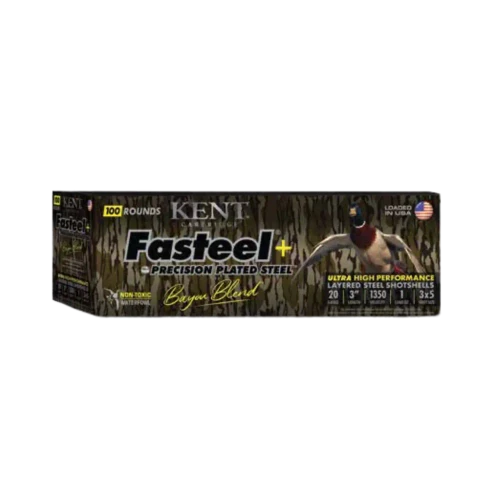 KENT KENT FASTEEL+ BAYOU BLEND 20GA SHOTSHELL 3X5# 3IN 1OZ 100 RDS KENT-CC203FSP28-3X5