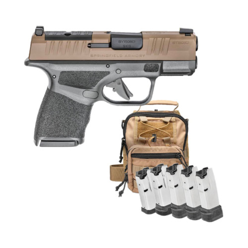 SPRINGFIELD HELLCAT OSP 9MM PISTOL SEMI-AUTO 3IN FDE/BLACK 5-15RD MAGS