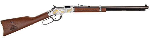 HENRY Henry Spirit of the Corps 250th Anniv. 22lr Rifle 16rd 20" Barrel Nickel Coated/Wood - H004MC HENRY-HENH004MC