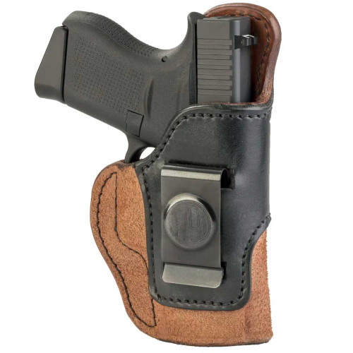 1791 GUNLEATHER 1791GL RIGID CONCEALMENT HOLSTER SIZE:3/MULTI-FIT RH BROWN LEATHER ON BLACK LEATHER 1791GL-RCH-3-BLB-R