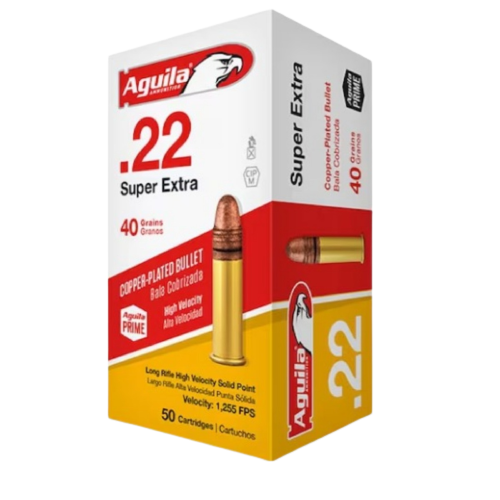 AGUILA SUPER EXTRA HIGH VELOCITY 22LR 40GR CPRN 50RDS