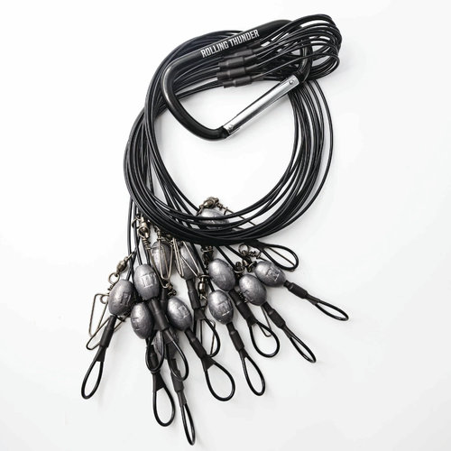 ROLLING THUNDER Rolling Thunder Stainless Steel Decoys Rigs - 36" 1oz Lead Weight RTGC-LG-032-SL36-1