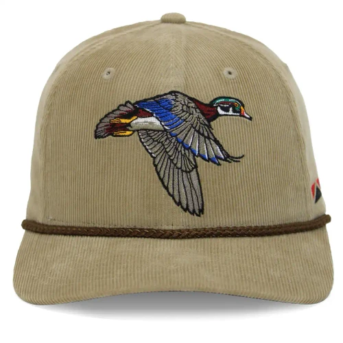 PARAMOUNT OUTDOORS CORDUROY WOOD DUCK 6-PANEL PERFORMANCE CAP PMOUNT-PAO2412