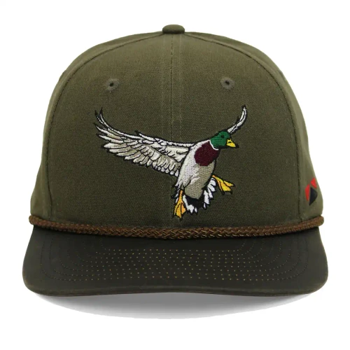 PARAMOUNT OUTDOORS CANVAS MALLARD DRAKE DUCK HAT W/WAX CLOTH VISOR PMOUNT-PAO2413-I12