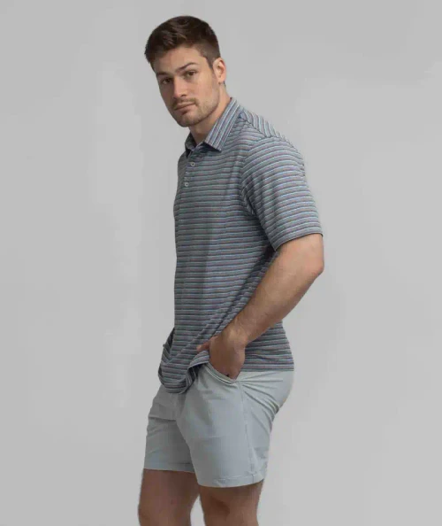 SOUTHERN SHIRT COMPANY CAHABA HEATHER STRIPE POLO CAHABA HEATHER STRIPE POLO