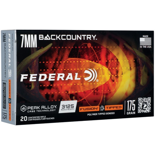 FEDERAL PREMIUM FUSION TIPPED 7MM BACKCOUNTRY 175 GR POLYTIP 20RD