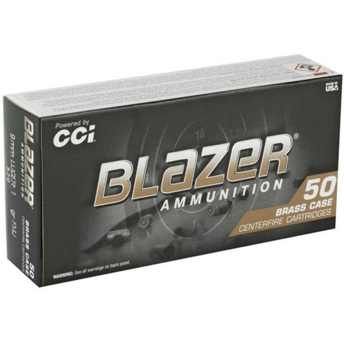 CCI CCI BLAZER TARGET 9MM 124GR FMJ 50RD CCI-5201