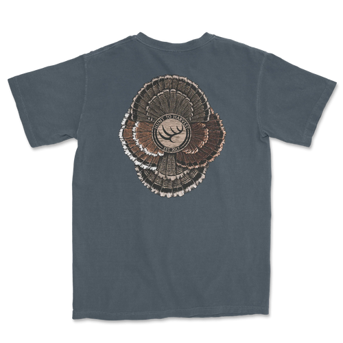 HUNT TO HARVEST TURKEY FEATHERS TEE TURKEY FEATHERS TEE