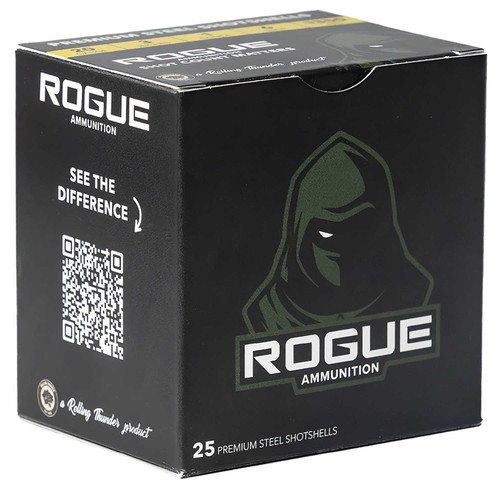 ROLLING THUNDER Rogue Ammunition 20 Gauge 3" 1oz 4 Shot Steel 25 Per Box/10 Case - RA-20-1-4S RTGC-RA-20-1-4S