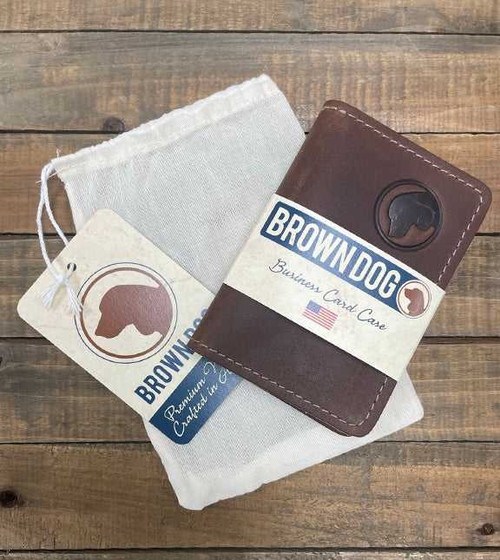 WILSON BROWN BUSINESS CARD CASE AMBER WILBRO-99-L-119-AMB