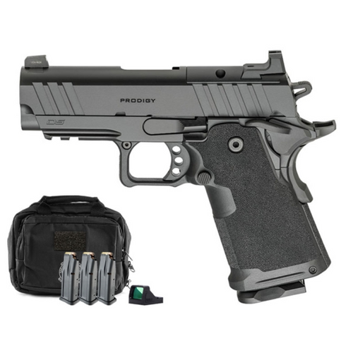 PRODIGY 9MM SEMI AUTO PISTOL 3.5IN VIRIDIAN RFX11 GREEN DOT 4-15RD MAGS