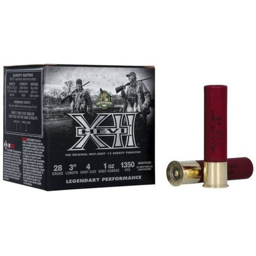HEVI XII 28GA AMMO 3IN 1OZ 4# 250RDS