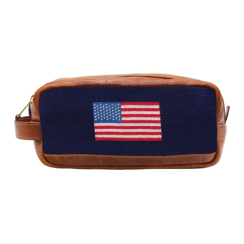SMATHERS & BRANSON AMERICAN FLAG TOILETRY BAG SMABRA-FLAGTOILET-DNVY